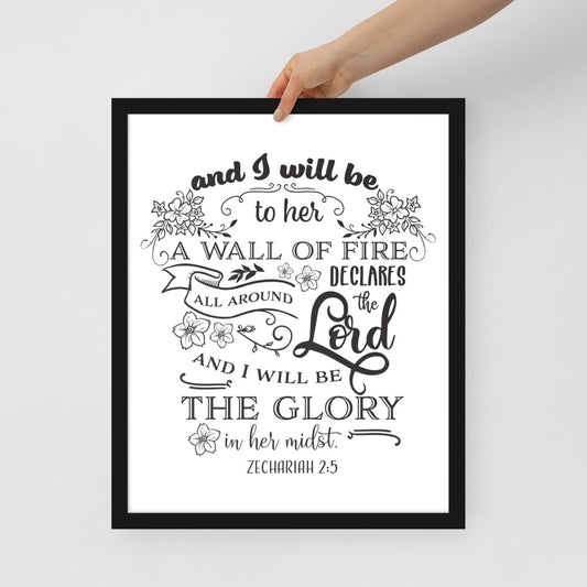 Wall Of Fire Bible Verse Wall Art