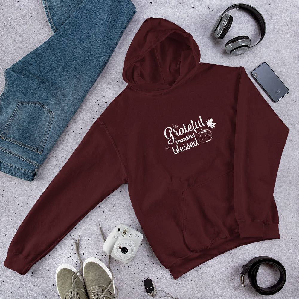Grateful Thankful Blessed Unisex Hoodie