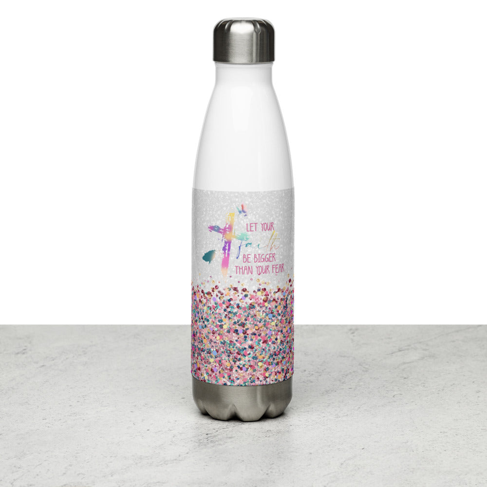 Faith Over Fear Stainless Steel Water Bottle