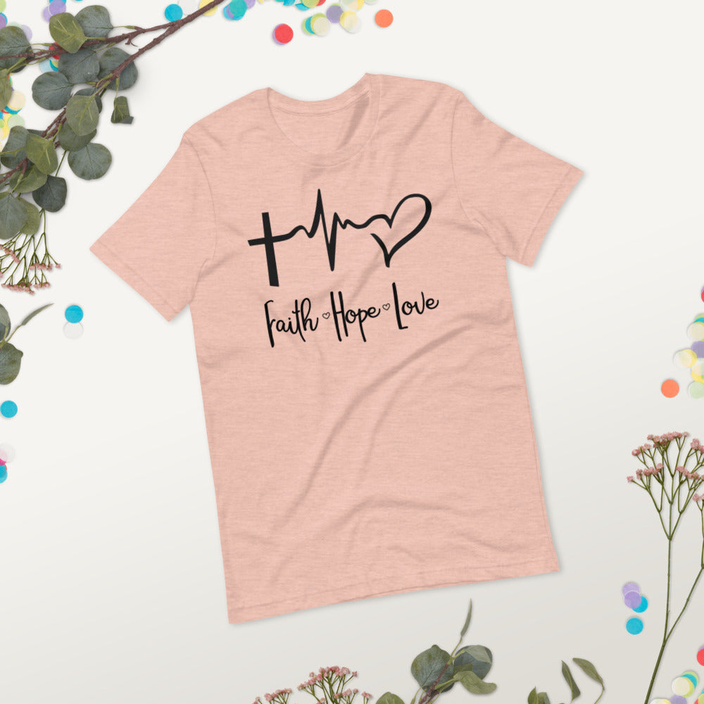 Faith hope love Christian t shirt