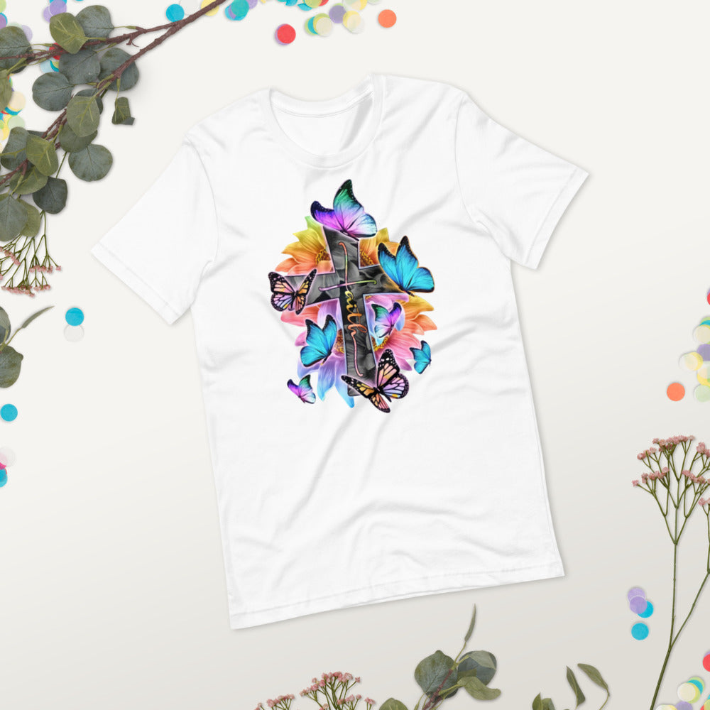butterfly-faith-Christian-t-shirt-white