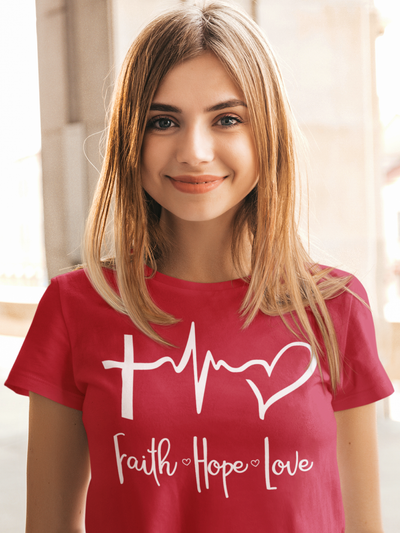 Faith hope love Christian t shirt