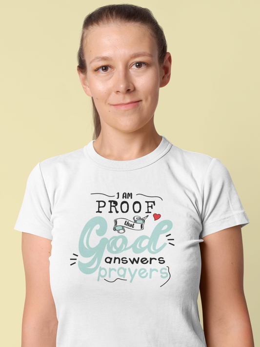 God Answers Prayers Christian T-Shirt