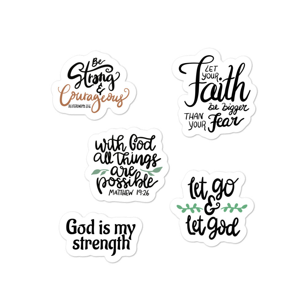 Uplifting & Encouraging Faith Christian Stickers - FaithKind