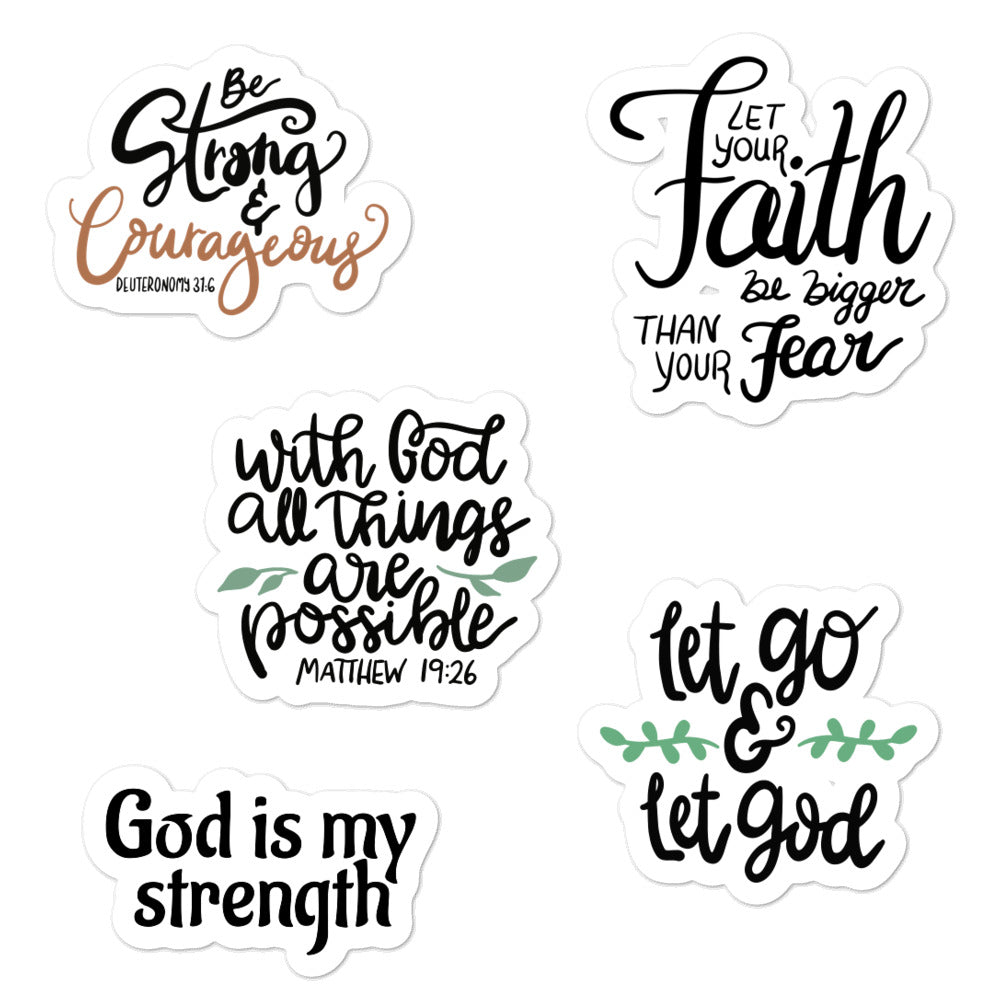Uplifting & Encouraging Faith Stickers – Faith Kind