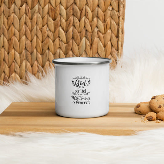 Christian coffee mug God is in control