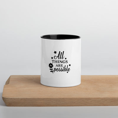All things are possible inspiring coffee mug